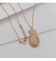Gümüş Ananas Kolye 925 Ayar (Karışık)