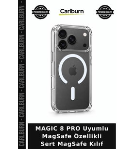 MAGIC 8 PRO Uyumlu MagSafe Özellikli Sert MagSafe Kılıf Mobil Aksesuar Telefon Kılıfı Cihaz Koruyucu
