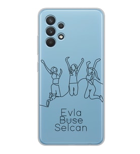 Samsung Art Friends Tasarımlı Şeffaf Telefon Kılıfı