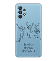 Samsung Art Friends Tasarımlı Şeffaf Telefon Kılıfı