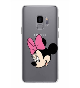 Samsung Galaxy S9 Kapak Minnie Mouse Tasarımlı Şeffaf Silikon Kılıf