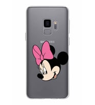 Samsung Galaxy S9 Kapak Minnie Mouse Tasarımlı Şeffaf Silikon Kılıf
