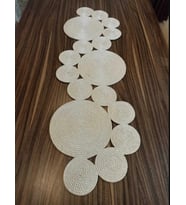 Krem Amerikan Runner / Masa Örtüsü / Salon Sehpa Örtüsü 150*47 Cm