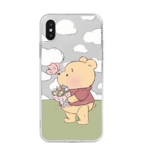 Iphone XS MAX Uyumlu Winnie The Pooh Tasarımlı Şeffaf Telefon Kılıfı