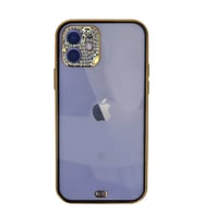 iPhone 12 Kılıf Liva Taşlı Silikon - Siyah