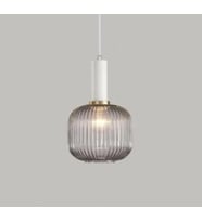 Rsylight Rustik Dekoratif Metal Modern Beyaz Opal Füme Camlı Tekli  Avize