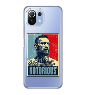 Xiaomi Mi 11 Lite Uyumlu Conor Mcgregor Notorious Desenli Şeffaf Telefon Kılıfı