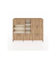 Hyperion Dolap 14 Raflı 9 Kapaklı 220x44x163 Çam-Çam/Aytaşı