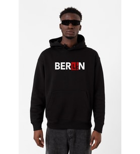 La Casa De Papel Berlin Ak Siyah Erkek 3ip Kapşonlu Sweatshirt