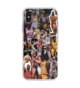 Iphone X ve XS Uyumlu Basketbol Tasarımlı Şeffaf Telefon Kılıfı