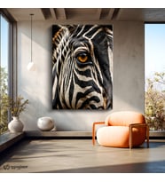 Dikey Kanvas Tablo Zebra Gözü Hayvan Tablosu Ev Ofis Duvar Dekoru