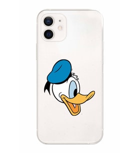 Apple iPhone 12 Mini Uyumlu Kamera Korumalı Tıpalı Kapak Donald Duck TasarımlıŞeffaf Kılıf