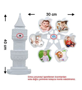 Müzikli Dönen Elma Fotoğraf Çerçevesi