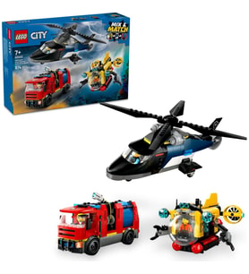 LEGO 60462 City Helikopter, İtfaiye Kamyonu ve Denizaltı Karışımı
