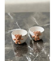 MeGgDecor Teddy Bear 2 Adet Kabartma Kase 300ml
