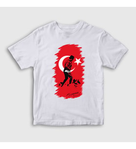 Presmono Unisex Çocuk Beyaz 19 Mayıs 29 Ekim 10 Kasım Atatürk Kocatepe T-Shirt 501189tt
