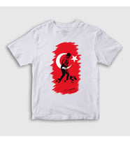 Presmono Unisex Çocuk Beyaz 19 Mayıs 29 Ekim 10 Kasım Atatürk Kocatepe T-Shirt 501189tt