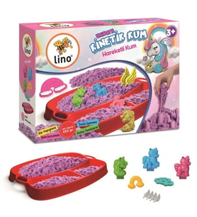 Lino Kinetik Kum Seti DİNAZORLAR (350 gr Kum + Tepsi + 6 Kalıp)