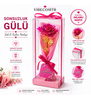 PVC Kutulu Sonsuzluk Gülü Kalıcı Gül Sevgiliye Anneye Hediye Premium