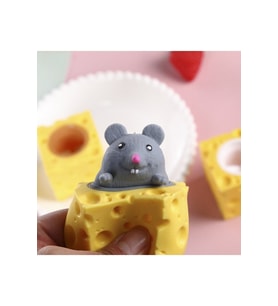 Işıklı fırlayan çocuk squishy peynir hayvan stres fare sukuşi yumuşak anti-stress oyuncak