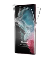 Microsonic Samsung Galaxy S22 Ultra Kılıf 6 Tarafı Tam Full Koruma 360 Clear Soft Şeffaf (Renksiz)