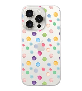 PrintiFy Apple  iPhone 15 Pro ile Uyumlu 1mm Slim Fit Water Color 6 Baskılı Şeffaf  Kılıf