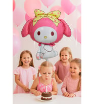Folyo Balon My melodi -kuromi Temalı 80X75 pembe  Büyük Doğum Günü Parti Balonu