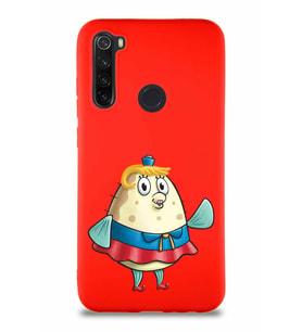 Xiaomi Redmi Note 8 Soft Premier Kapak Bayan Puff Tasarımlı Silikon Kılıf - Kırmızı (Şeffaf)
