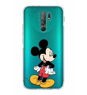 Xiaomi Redmi 9  Kamera Korumalı Kapak Mickey Mouse Tasarımlı Şeffaf  Kılıf