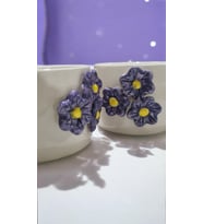 El Yapımı 2 li Seramik Splash Kabartmalı Double Espresso Kahve Kupa Bardak Mug 200 ML
