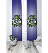 MEKTA HOME BEBEK VE ÇOCUK ODASI T-Rex Desenli 2 Kanat Fon Perde