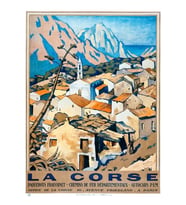 La Corse, Seyahat Poster Fransız Demiryolları Tablo Ahşap Poster Dekoratif
