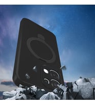 Xiaomi Mi 17T Pro ile Uyumlu Kılıf Standlı M-Safe Şarj Özellikli Mat Parmak İzi Bırakmayan Kapak Samara Titanyum-Gri