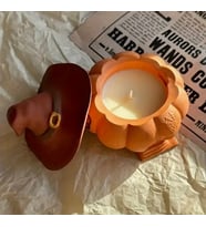 Şapkalı Balkabağı Mum (Halloween) Hediyelik