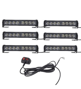 6'lı 48 led çakar lamba kırmızı-kırmızı 12-30V / LAPA545-3 (Karışık)