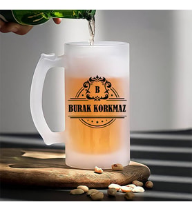 Babalara Hediyelik İsimli Bira Bardağı