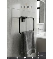 MAT SİYAH BANYO HAVLULUK HAVLU ASKISI