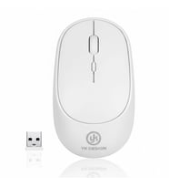 Durukar® Beyaz Renkli Ergonomik Sessiz Kablosuz Mouse – USB Alıcılı, Ofis ve Oyun İçin Konforlu Bilg