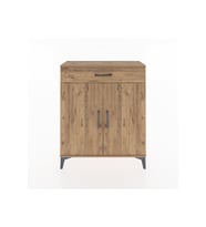 Arges Şifonyer Tek Raflı Tek Çekmeceli 2 Kapaklı 88x30x106 Çam-Çam