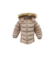Life For Moda Kız Çocuk İçi Peluş Astarlı Çıkarılabilir Kapüşonlu Su Geçirmez Mont Kaban 3021 (Vizon)