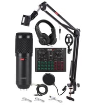 Lastvoice BM800 Live Head Set Efektli Ses Kartı Mikrofon Kulaklık Stand Kayıt Canlı Yayın Seti (PC ve Telefon)