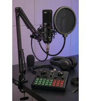 Lastvoice BM800 Live Head Set Efektli Ses Kartı Mikrofon Kulaklık Stand Kayıt Canlı Yayın Seti (PC ve Telefon)