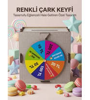 Birikim Kutusu Şans Çarklı Tasarruf Oyunu Eğlenceli Hedef Kumbarası