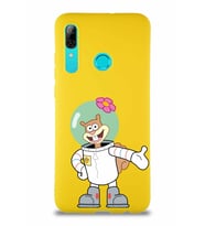 Huawei P Smart 2019 Soft Premier Kapak Sandy Tasarımlı Silikon Kılıf - Sarı (Şeffaf)