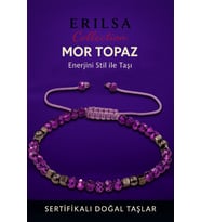 Sertifikalı Fasetli Terahertz Mor Topaz Doğal Taş Bileklik İnce Model – Şık Tasarım (Çok Renkli)