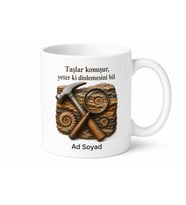 Jeolog Saha Araştırması Kayaç Çekici Mineral Fosil Arayan Kupa Bardak Hediye