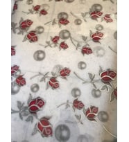polset Şeffaf Desenli Masa Örtüsü 80cm X 150cm 1.8mm Pvc Masa Örtüsü Koruyucu