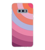 Samsung Galaxy S10E Kapak Renk Cümbüşü Tasarımlı Şeffaf Silikon Kılıf
