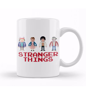 Stranger Things Pixel Characters 1 Kupa Bardak Porselen