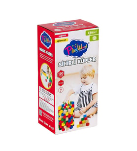 ONY-359 Ahşap Sihirli Küpler 100 Parça -Onyıl Oyuncak